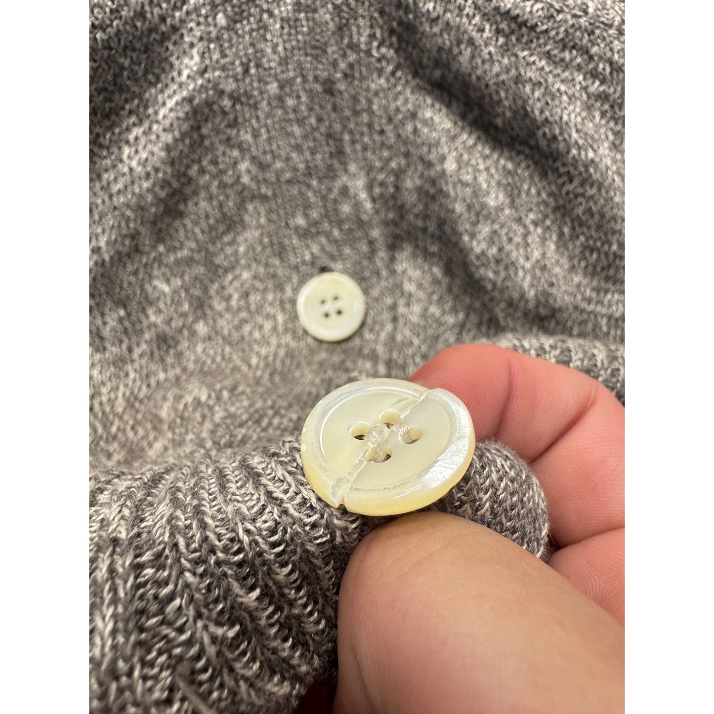 The Podolls Gray Button-Front Cardigan Dress Size L Linen & Cotton #7905