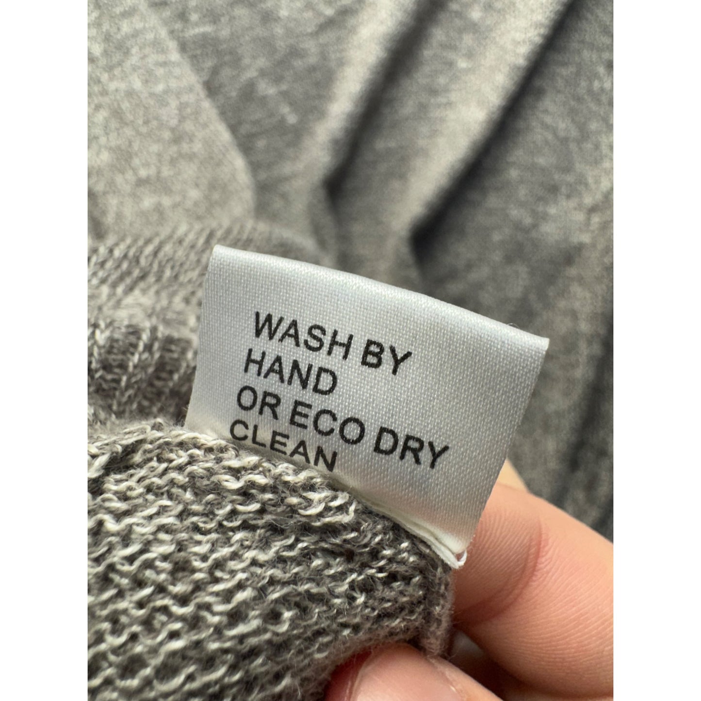 The Podolls Gray Button-Front Cardigan Dress Size L Linen & Cotton #7905