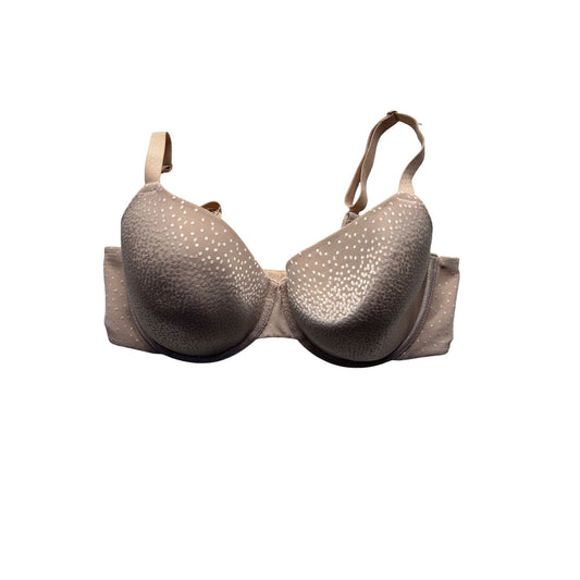 Wacoal Beige Underwire Bra 36DD With Adjustable Straps & Dot Pattern #9390