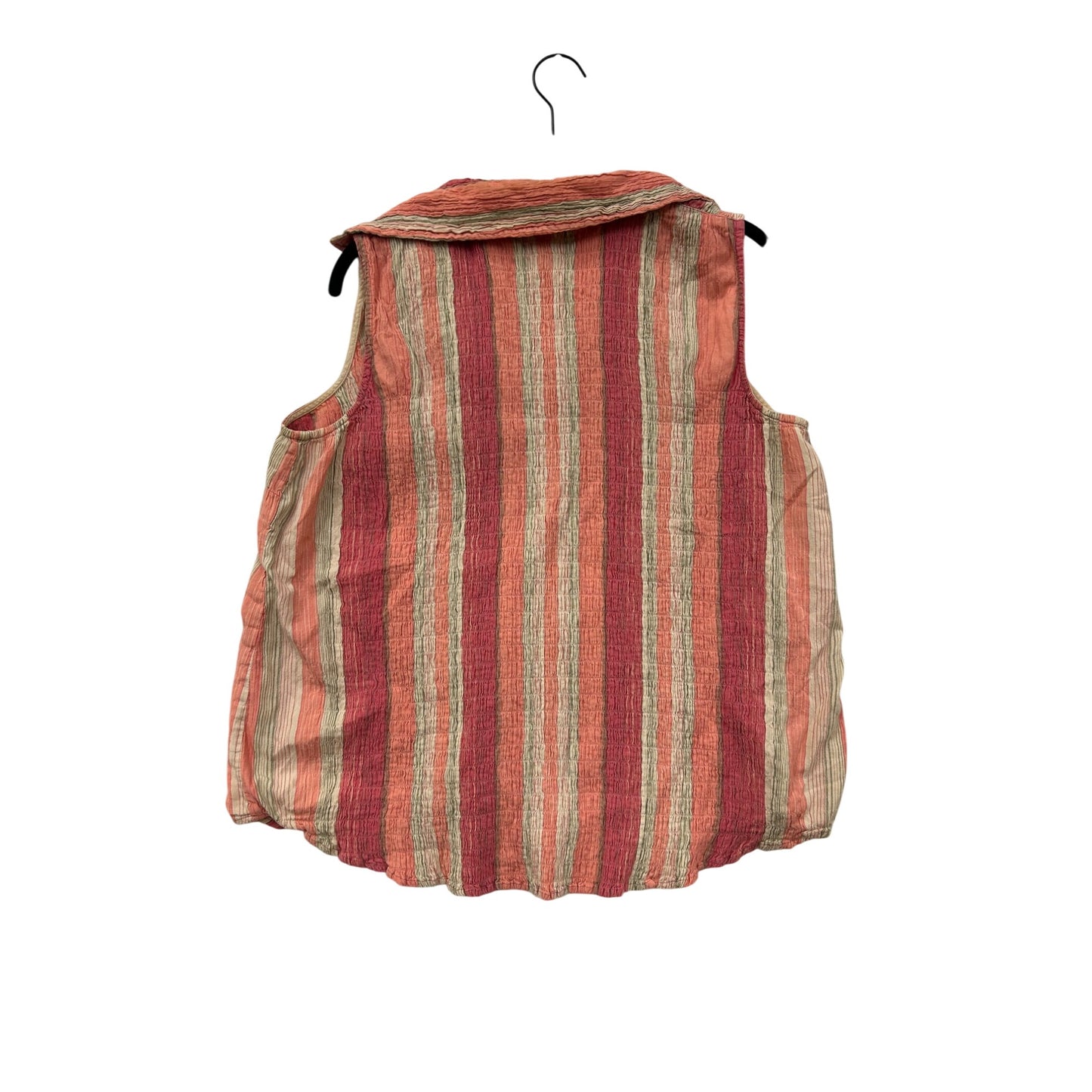 Krazy Kat Stretch Sleeveless Button-Up Collared Shirt #8582