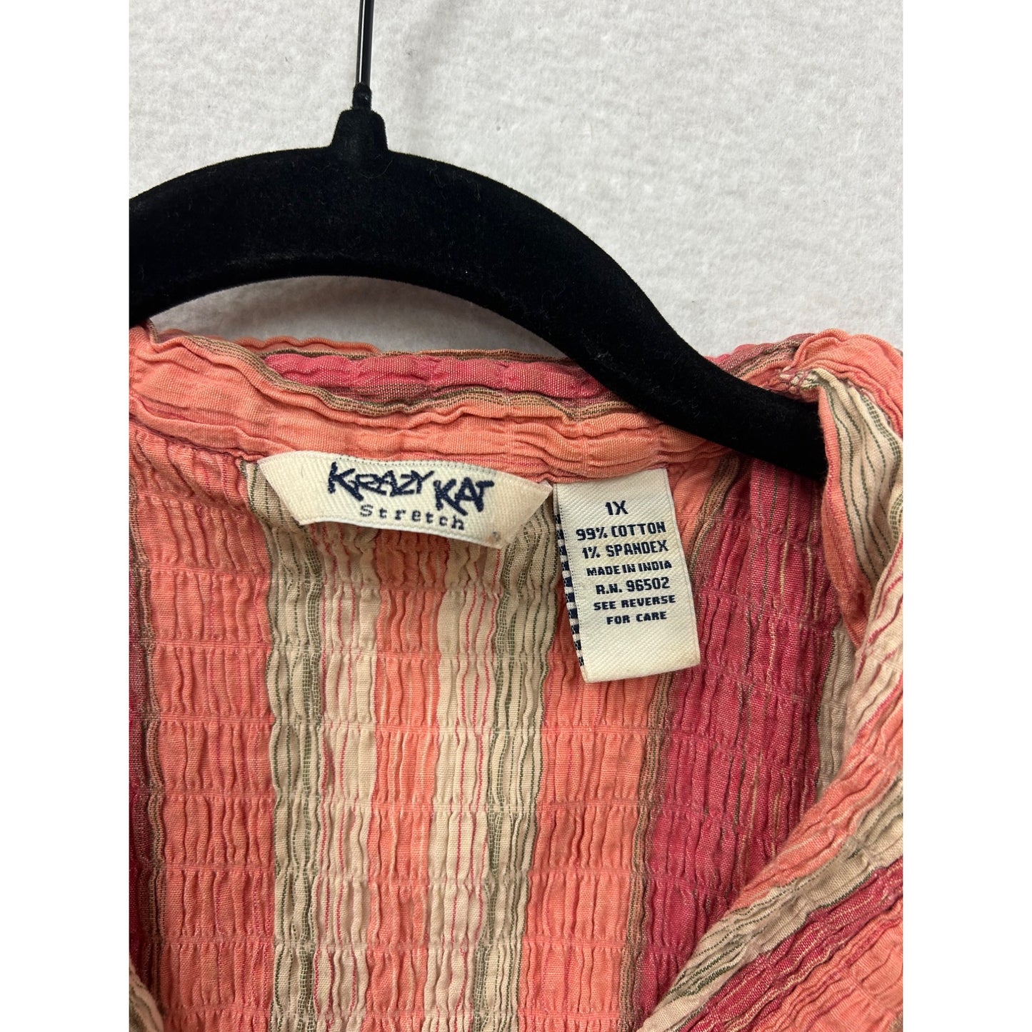 Krazy Kat Stretch Sleeveless Button-Up Collared Shirt #8582