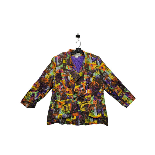 Pat Argenti Vintage Multicolor Patchwork Silk Jacket #7511