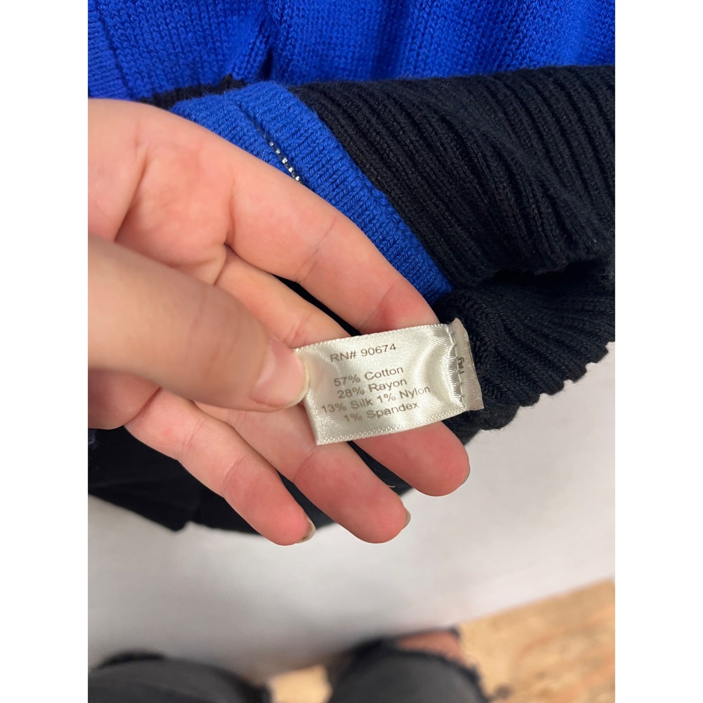 Boston Proper Blue Full-Zip Sweater Size L #863A