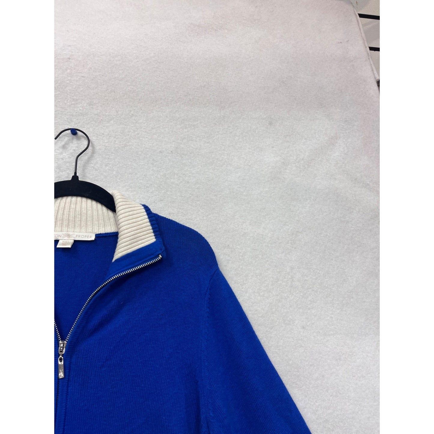 Boston Proper Blue Full-Zip Sweater Size L #863A