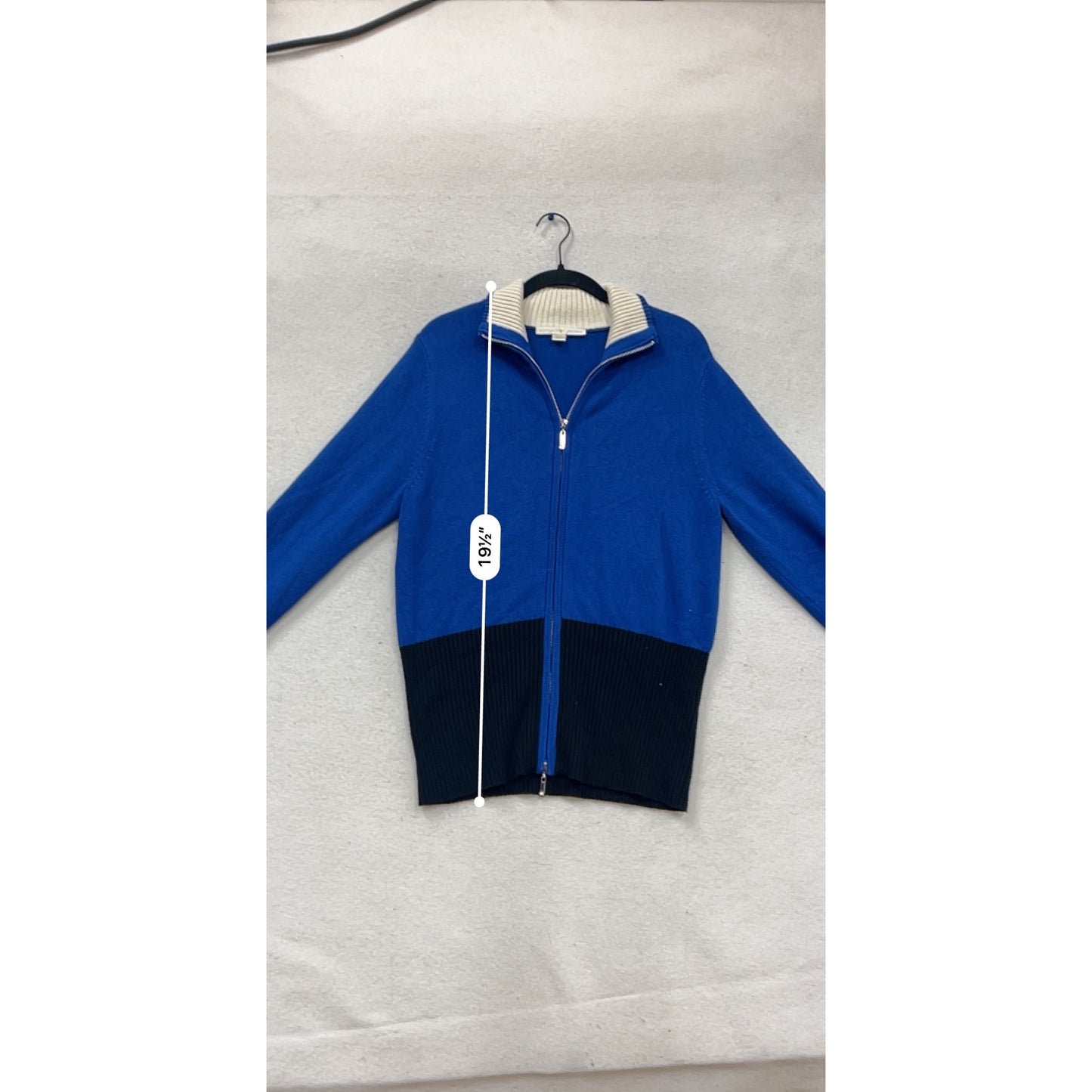 Boston Proper Blue Full-Zip Sweater Size L #863A