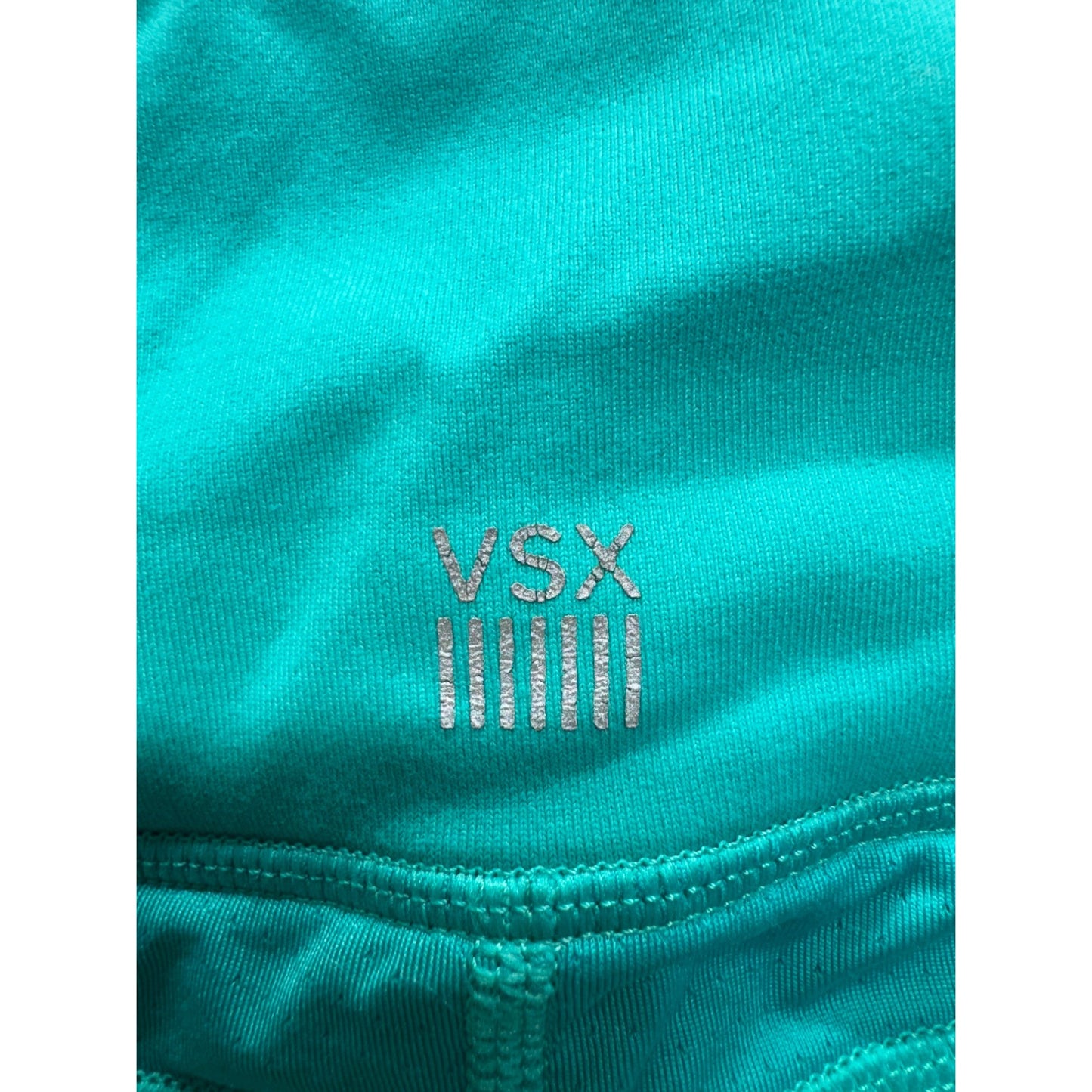 VSX Teal High-Rise Workout Shorts Size LG Stretchy & Comfortable #7764