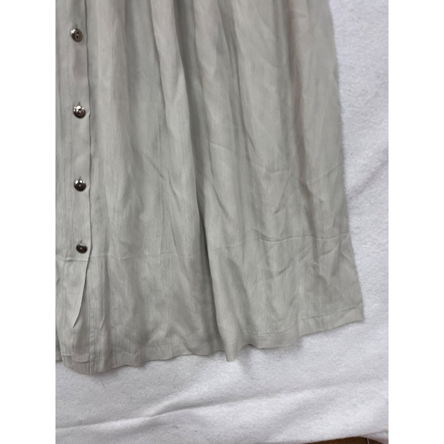 Vintage Style Button Front Pleated Maxi Skirt By Together Size L #8208