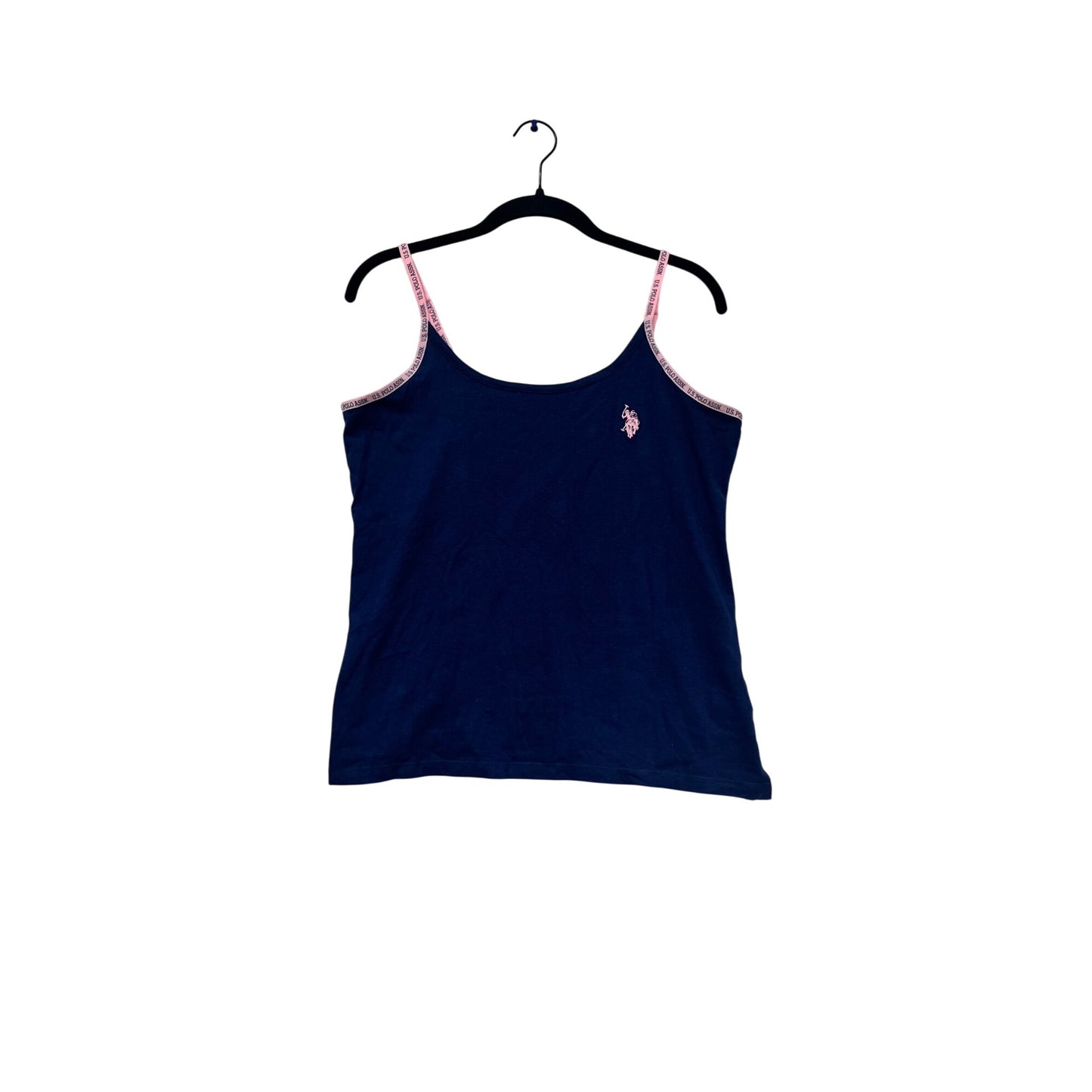 U.S. Polo Assn. Navy Blue Camisole Tank Top With Pink Trim M/M #506A