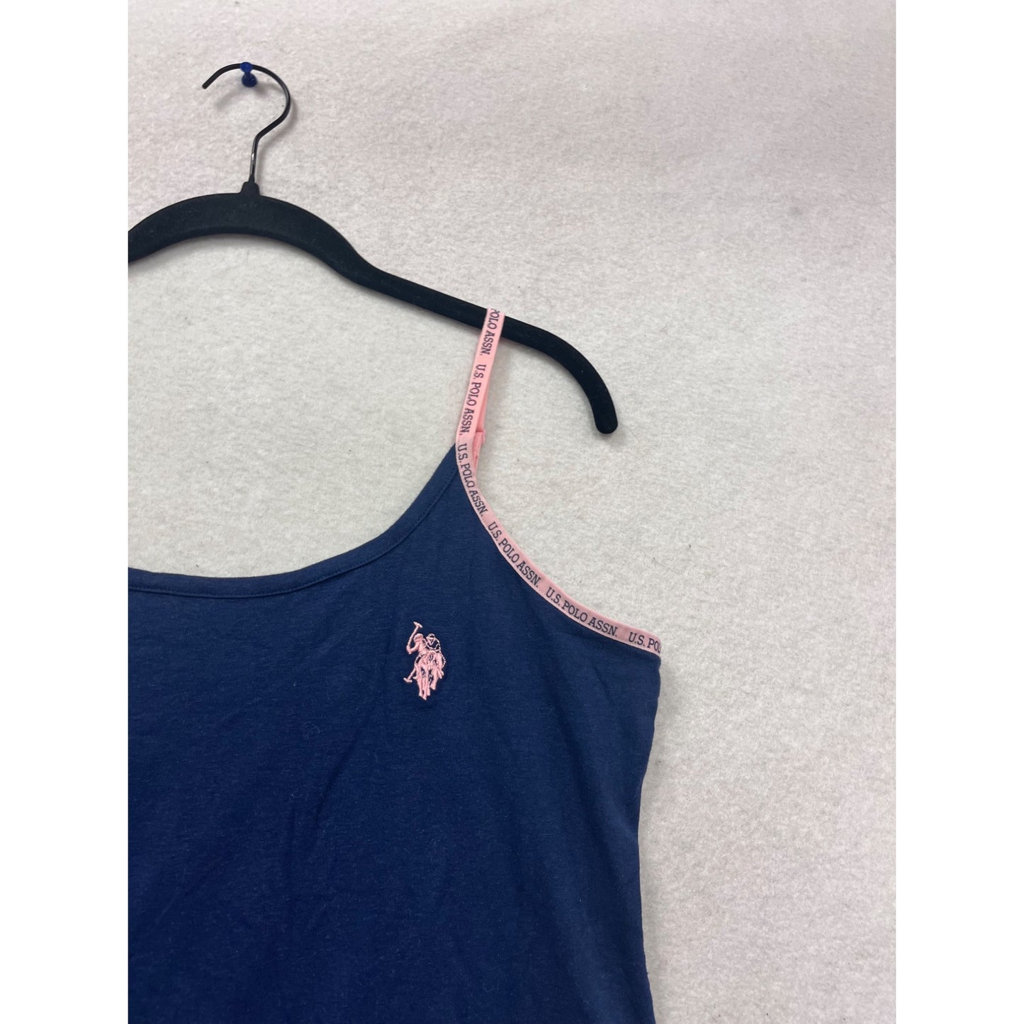 U.S. Polo Assn. Navy Blue Camisole Tank Top With Pink Trim M/M #506A