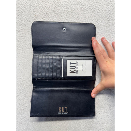 Kut From The Kloth Black & White Striped Wallet 43B