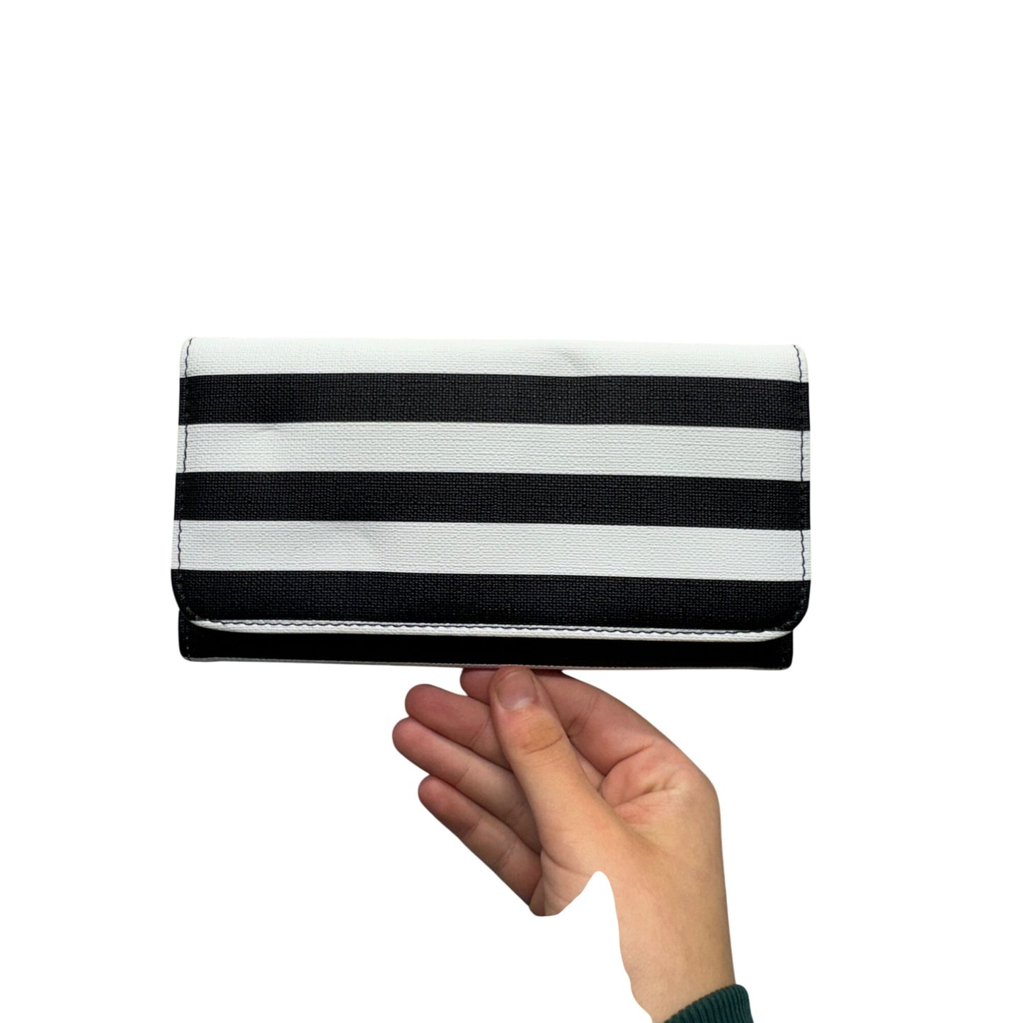Kut From The Kloth Black & White Striped Wallet 43B