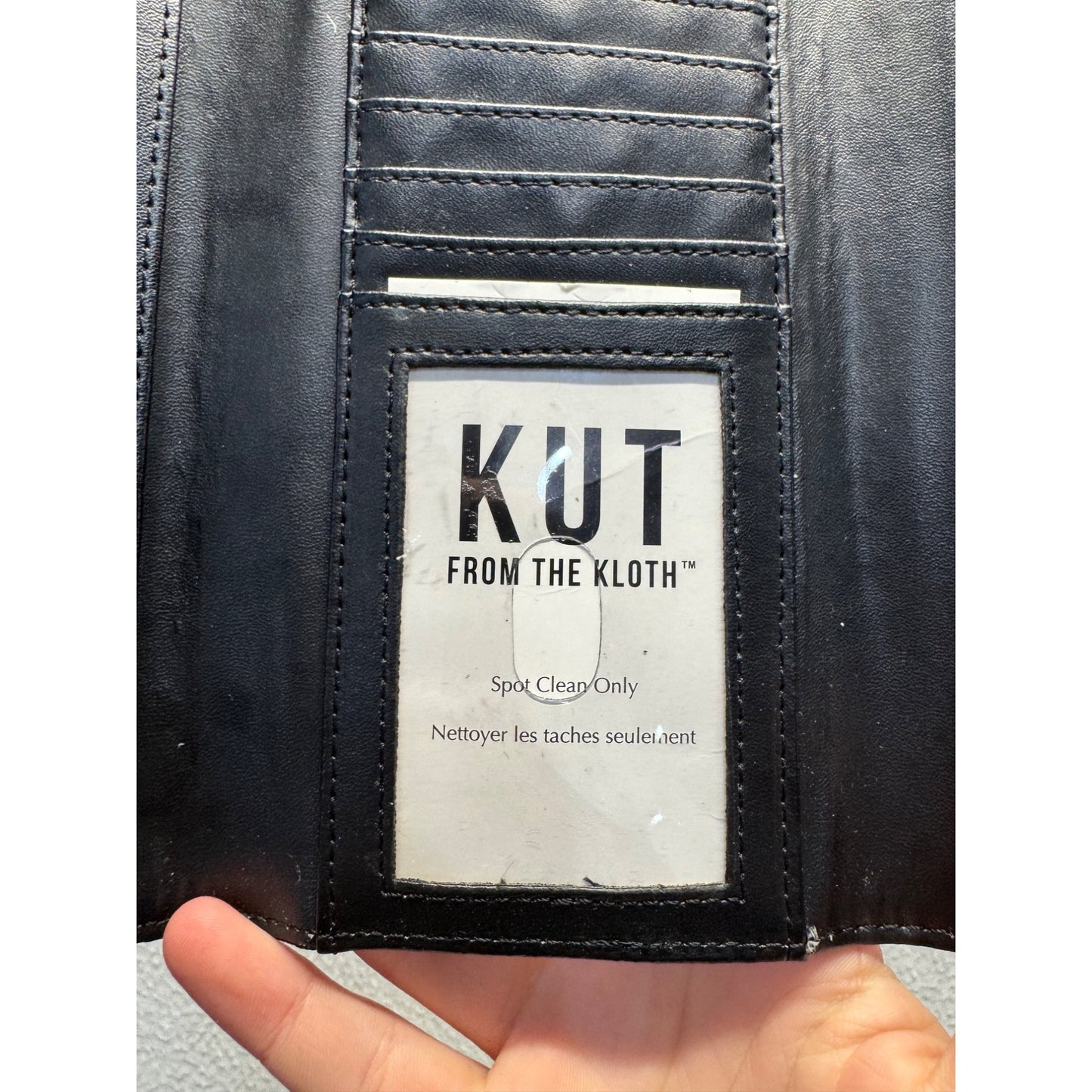 Kut From The Kloth Black & White Striped Wallet 43B