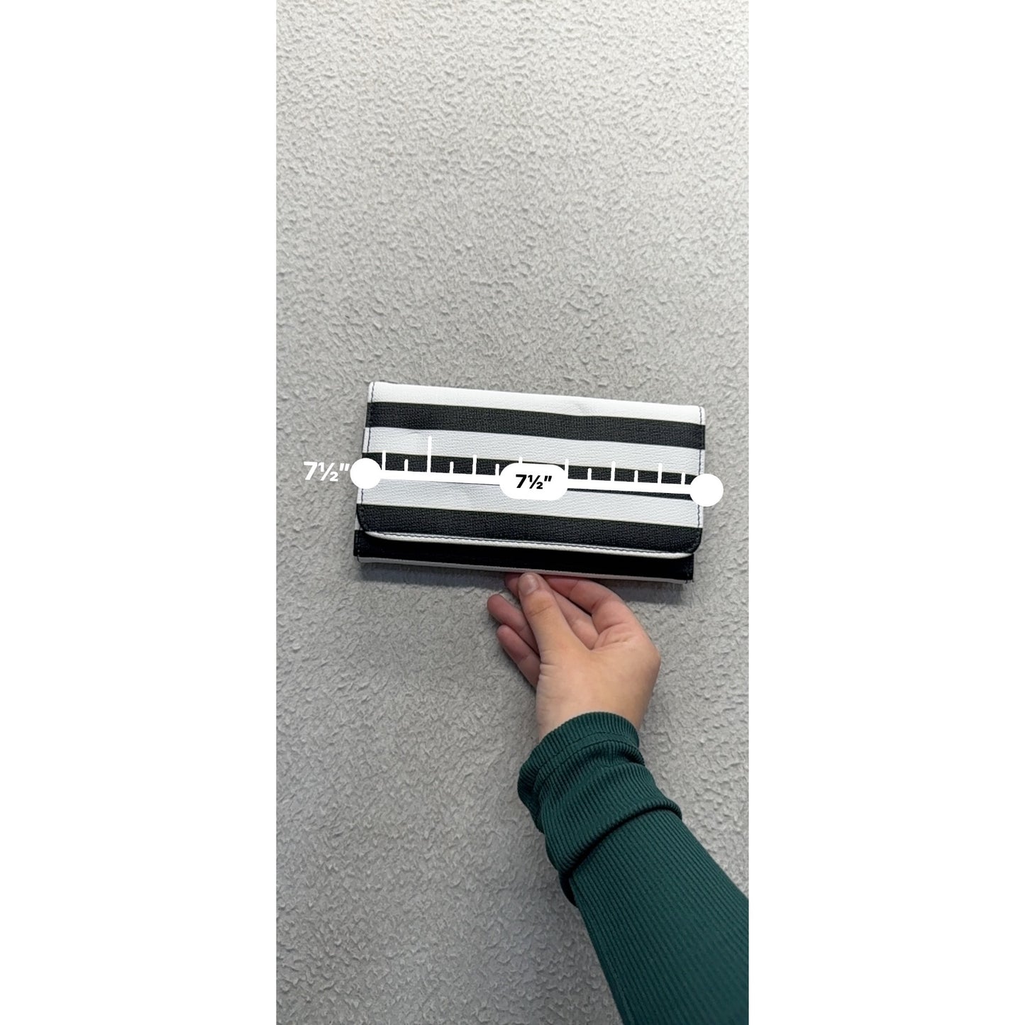 Kut From The Kloth Black & White Striped Wallet 43B