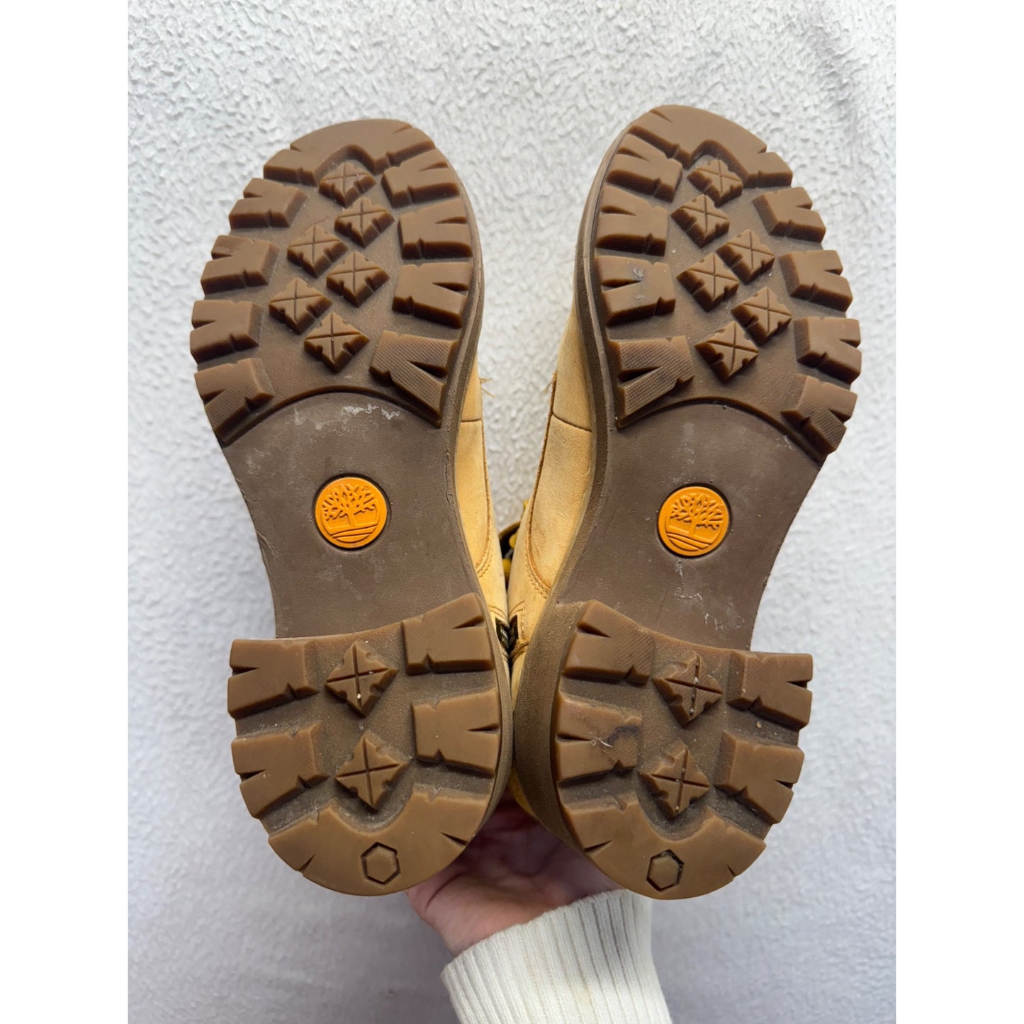 Timberland Tan Leather Lace-Up Ankle Boots With Buckle & Zipper Size 7 #13B