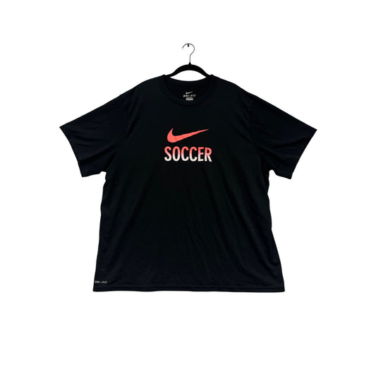 Nike Dri-Fit Soccer Graphic T-Shirt Black & Red 2X #116C