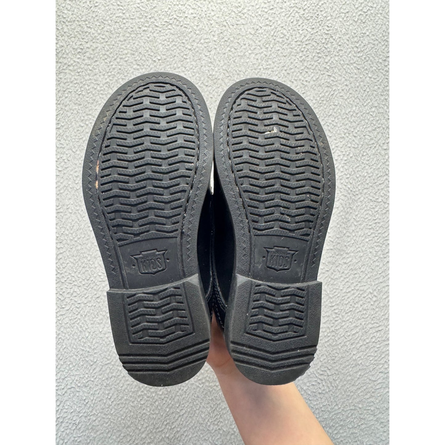 Florsheim Kids Black Leather Lace-Up Dress Shoes Durable Soles Size 4 #9639