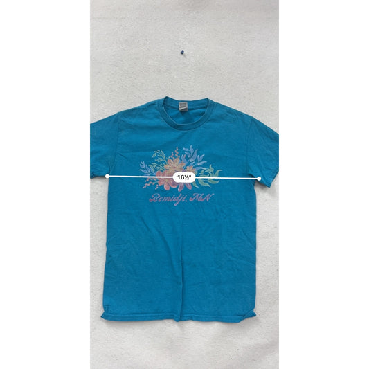 Bemidji MN Blue Graphic T-Shirt S Gildan #804A