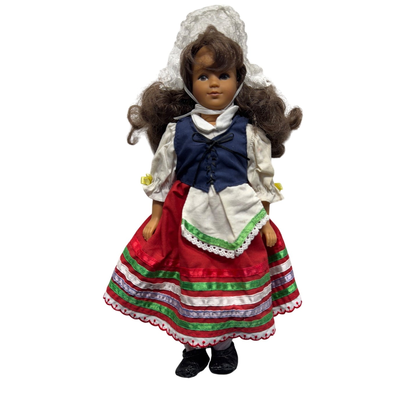 Vintage 1995 Sunmax Toys Doll In Traditional European Folk Costume #416B