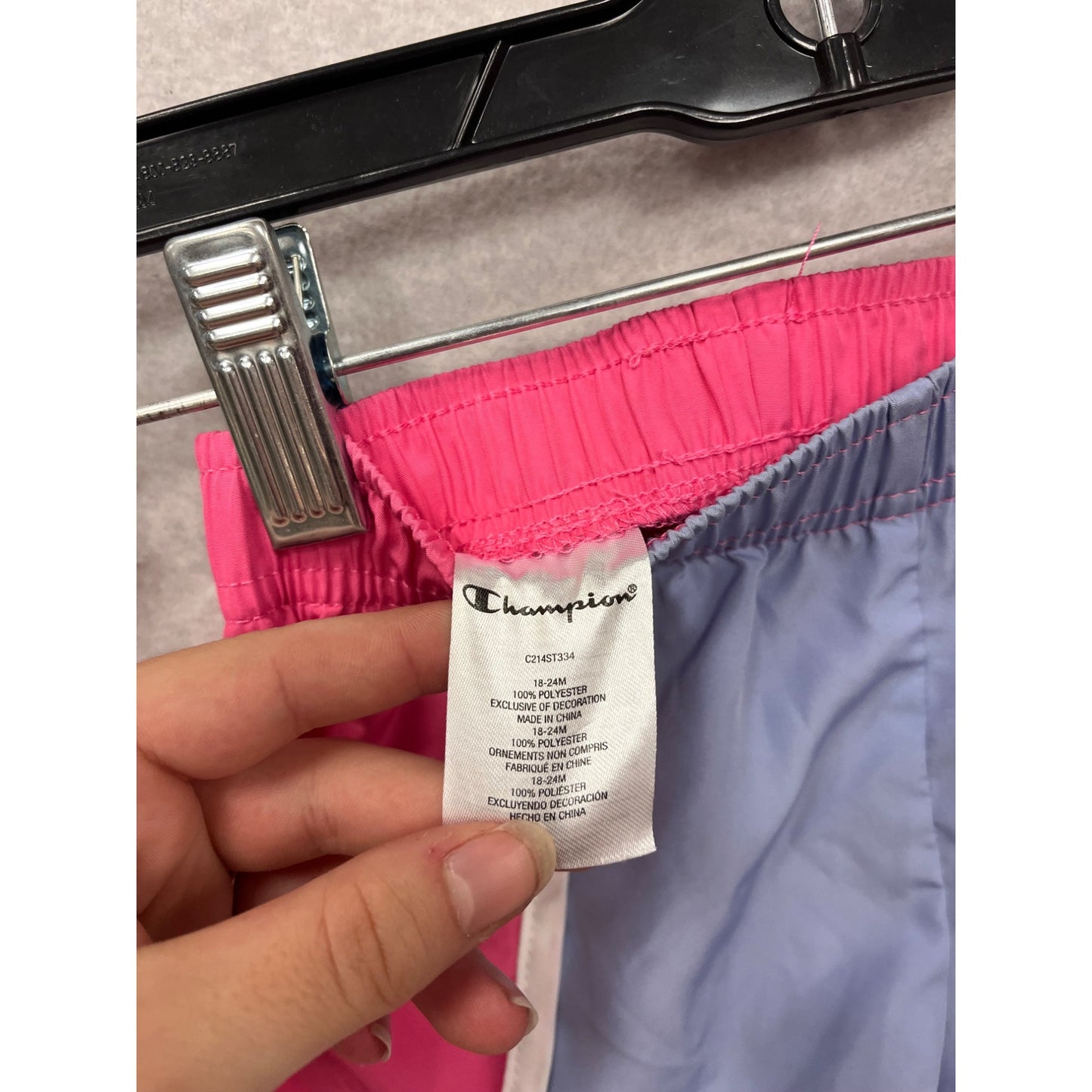 Champion Kids Athletic Shorts Pink & Blue #725A