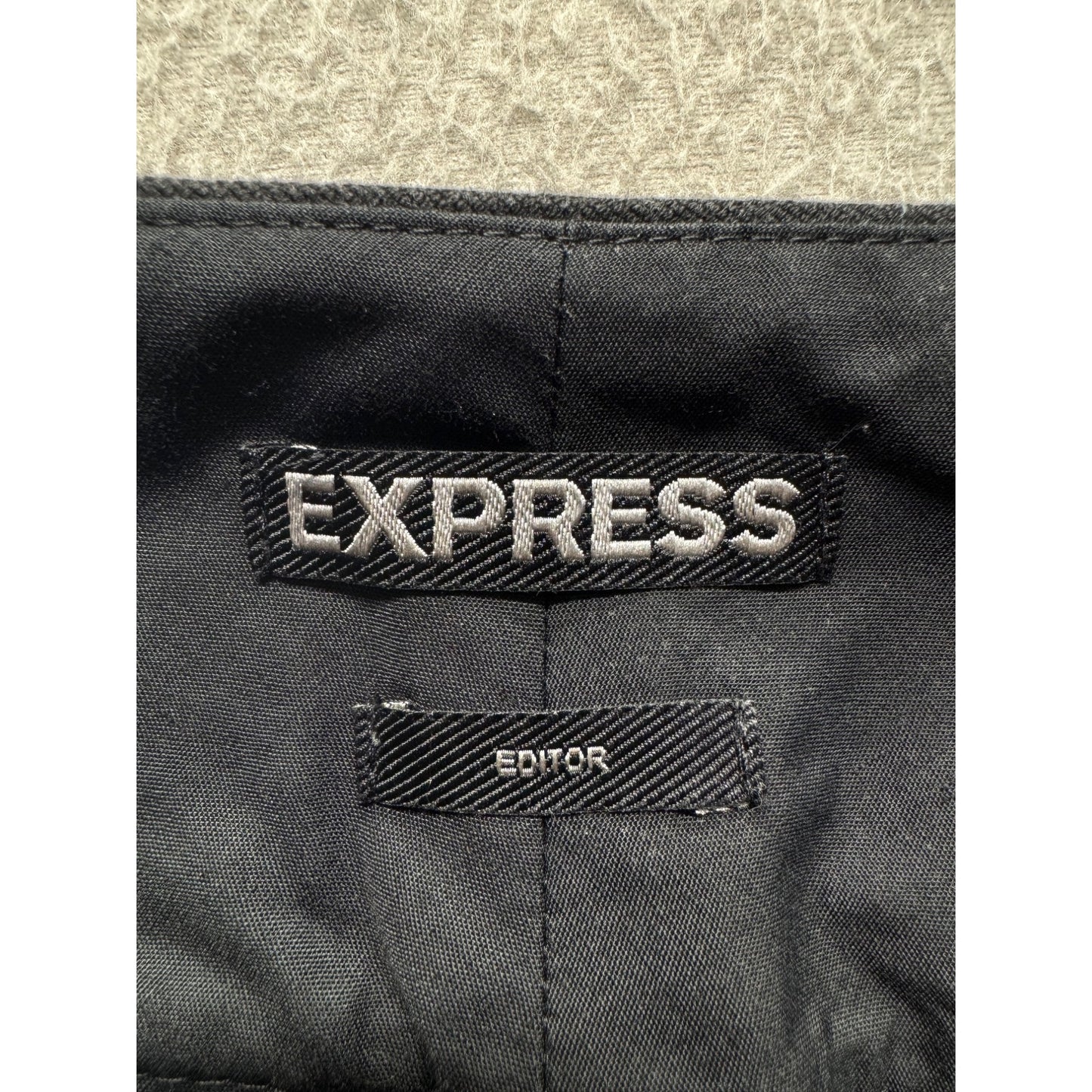 Express Editor Wide Leg Pants 6L Beige & Black Houndstooth #179B