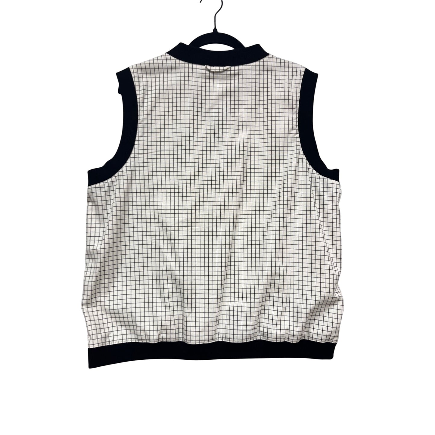 Liz Claiborne Lizgolf Grid Pattern Sleeveless V-Neck Sweater Vest #332A