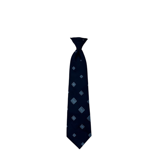 Mens Navy Blue Clip-On Tie Light Blue By Wenlon Wembley #8239