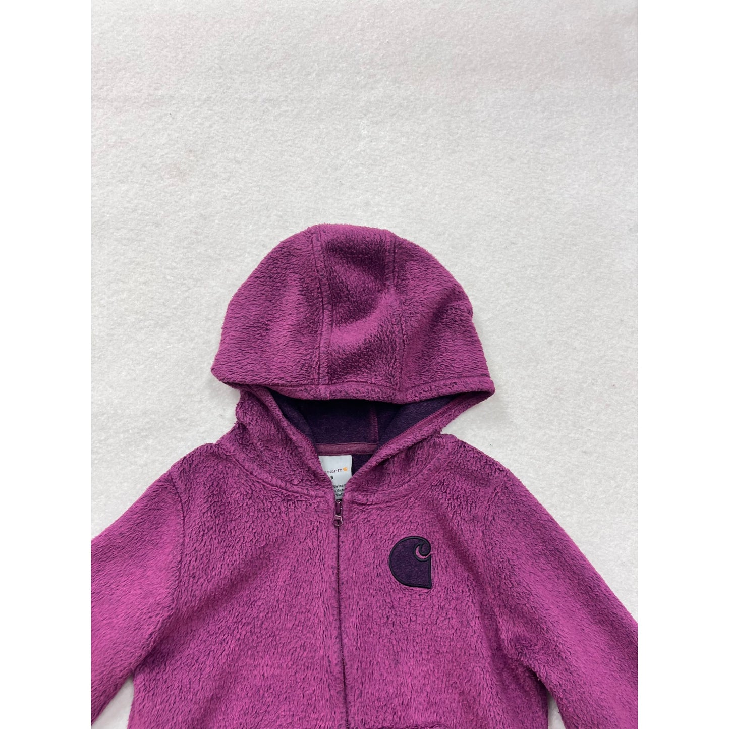 Carhartt Purple Hooded Zip-Up Jacket Size 6 #8759