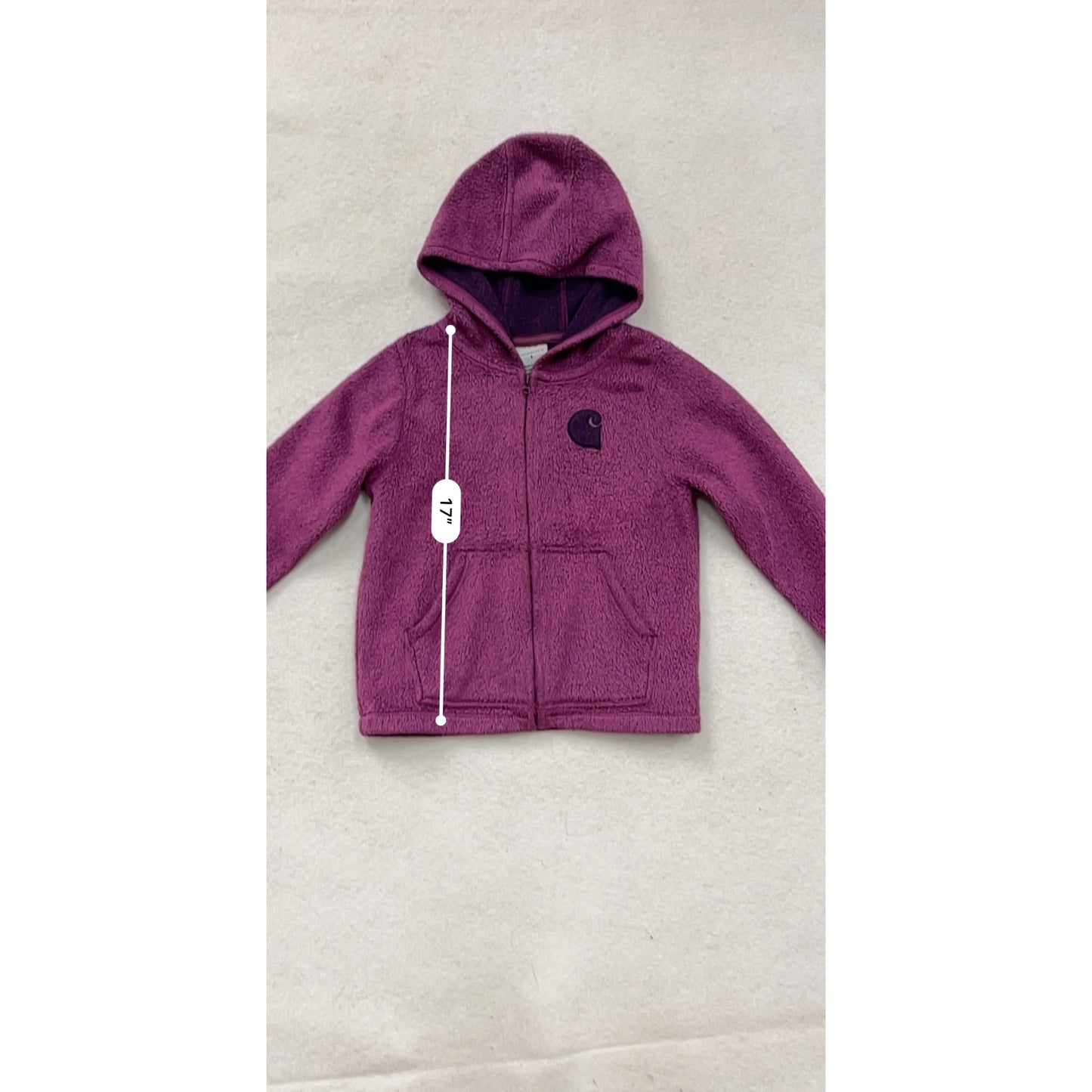 Carhartt Purple Hooded Zip-Up Jacket Size 6 #8759