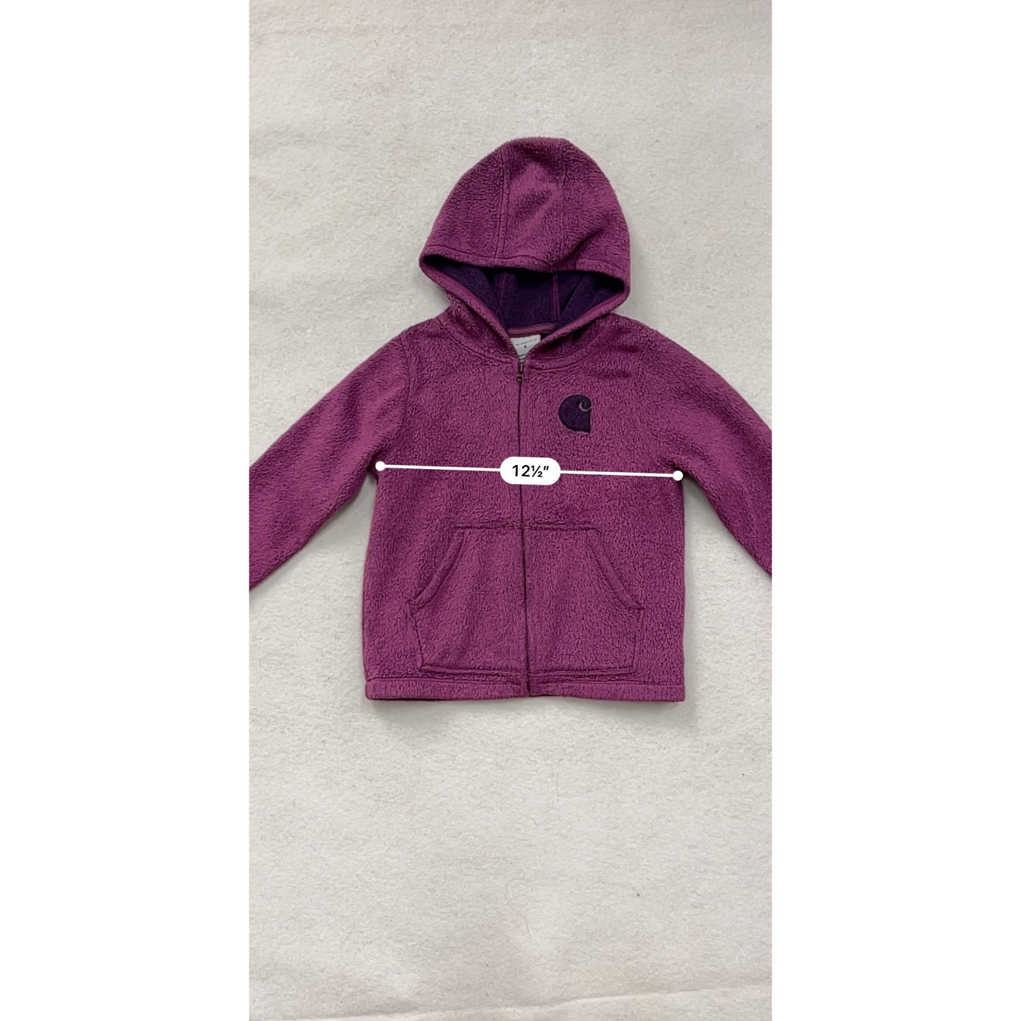 Carhartt Purple Hooded Zip-Up Jacket Size 6 #8759