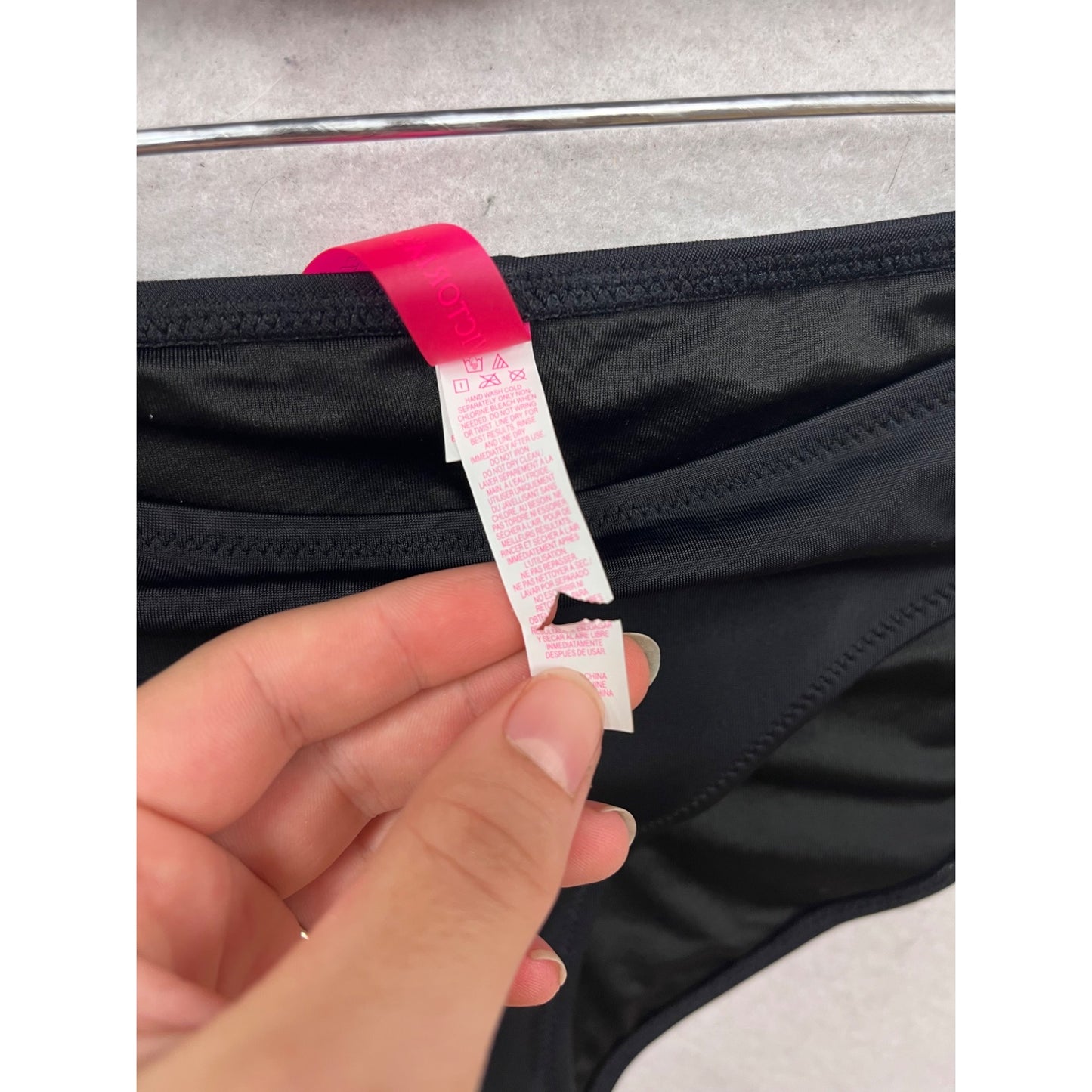 Elegant Black Padded Halter Bikini Set Victorias Secret Swimwear #467A