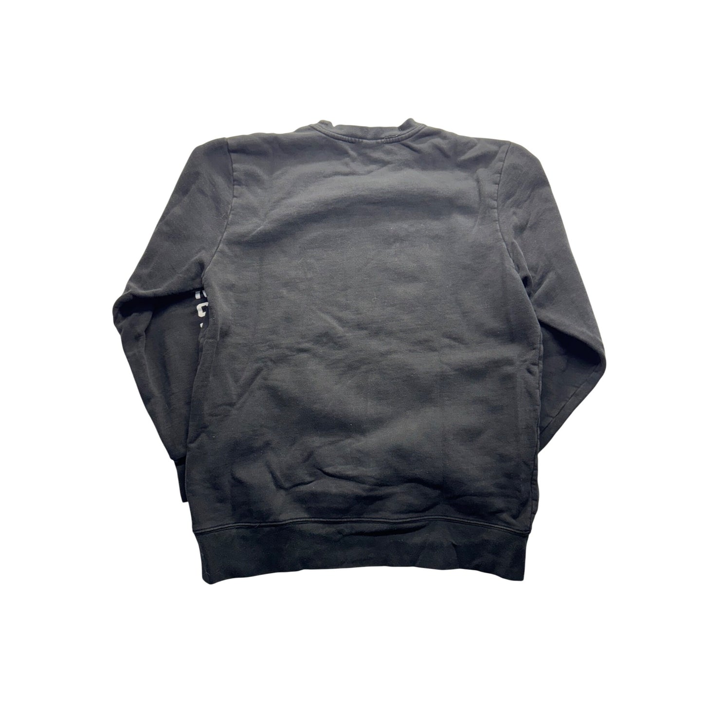 Black Crooks Sweatshirt Snake & Butterfly Graphic Design Text On Sleeve #9525