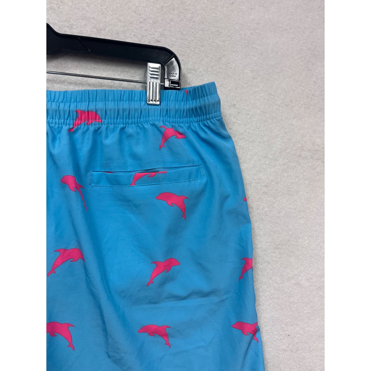 Biwisy Blue & Pink Dolphin Swim Shorts XL #187A