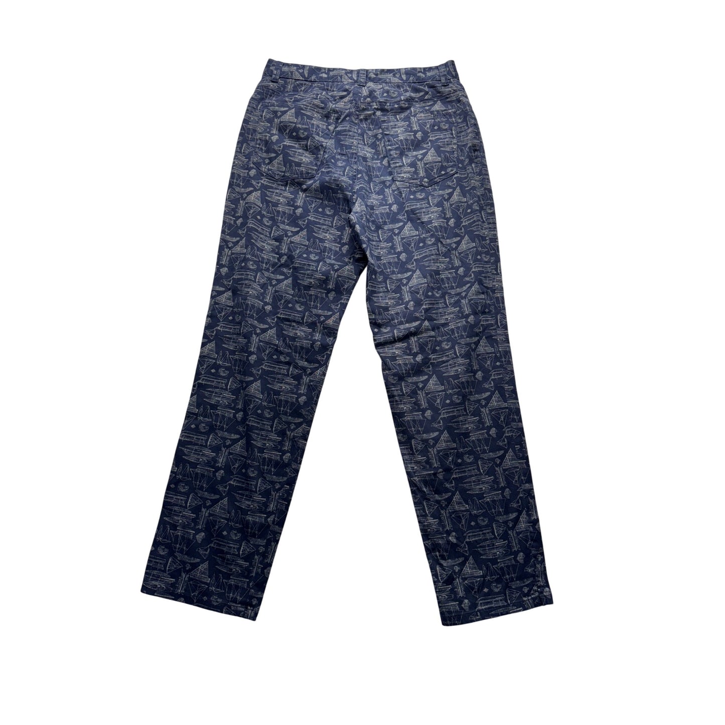 Ralph Lauren Navy Sailboat Print Pants Size 8 #9088