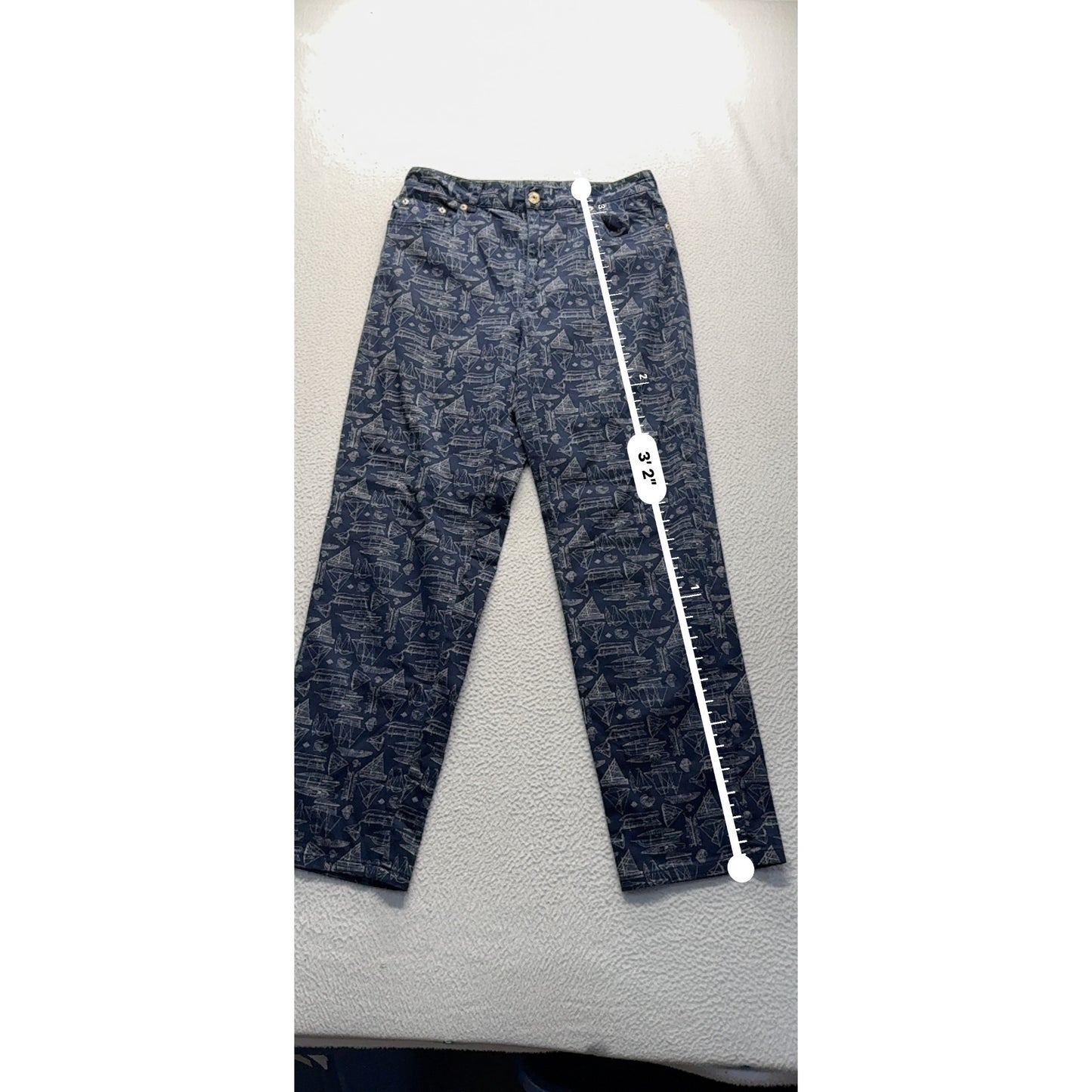 Ralph Lauren Navy Sailboat Print Pants Size 8 #9088