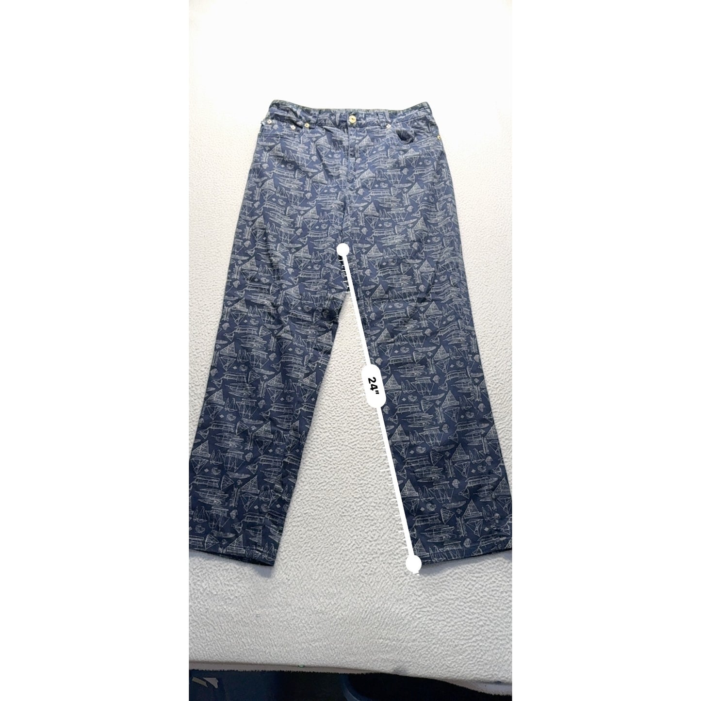 Ralph Lauren Navy Sailboat Print Pants Size 8 #9088