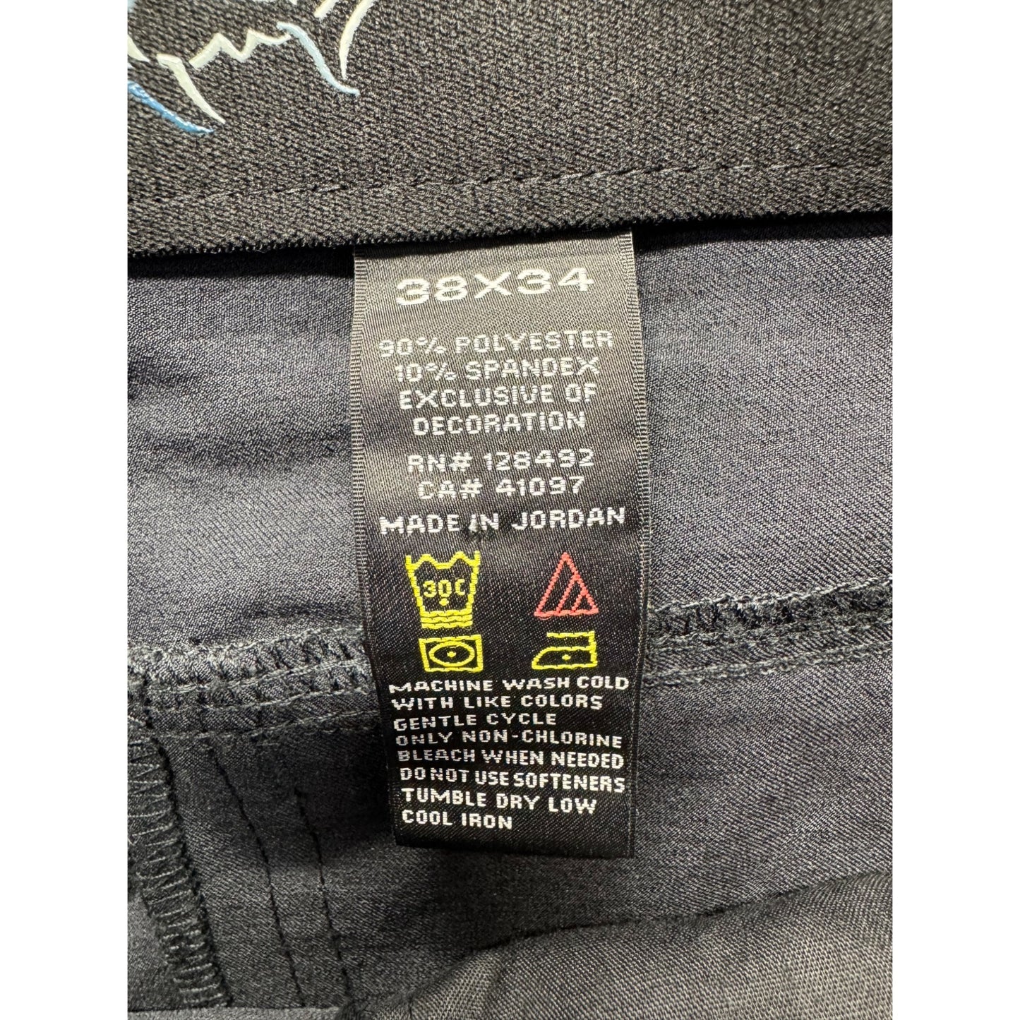 Greg Norman Mens 38x34 Black Five-Pocket Stretch Golf Pants #9976