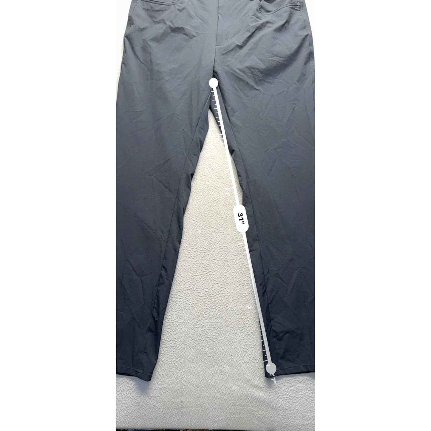 Greg Norman Mens 38x34 Black Five-Pocket Stretch Golf Pants #9976