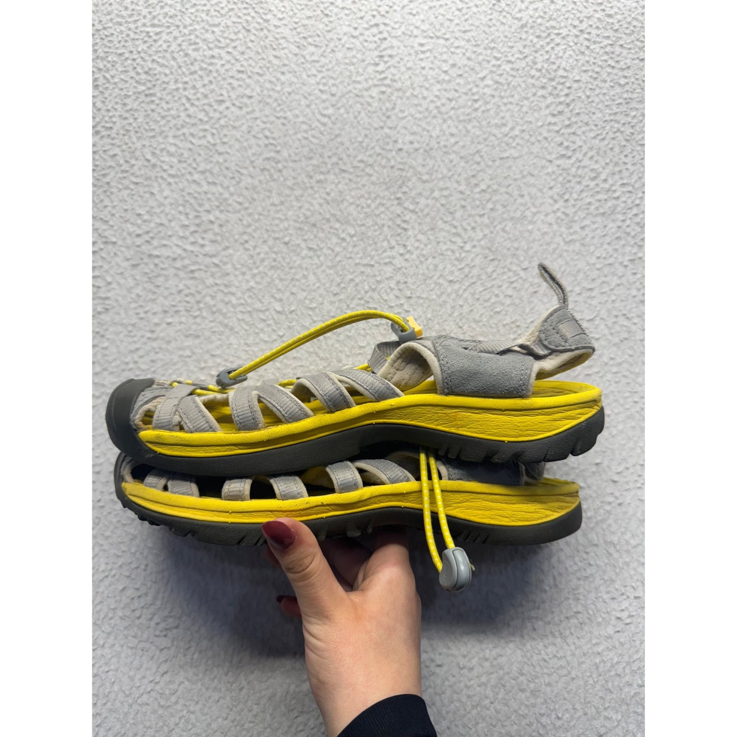 Keen Uneek Sandals Gray & Yellow Sport Shoes #9012