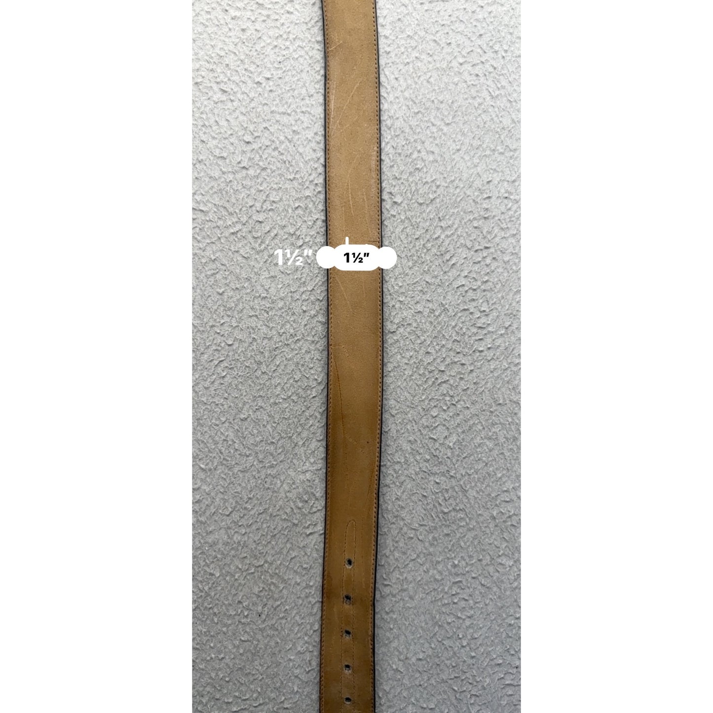 Black Leather Belt With Silver Buckle 34" Antiqued Cowhide #9883