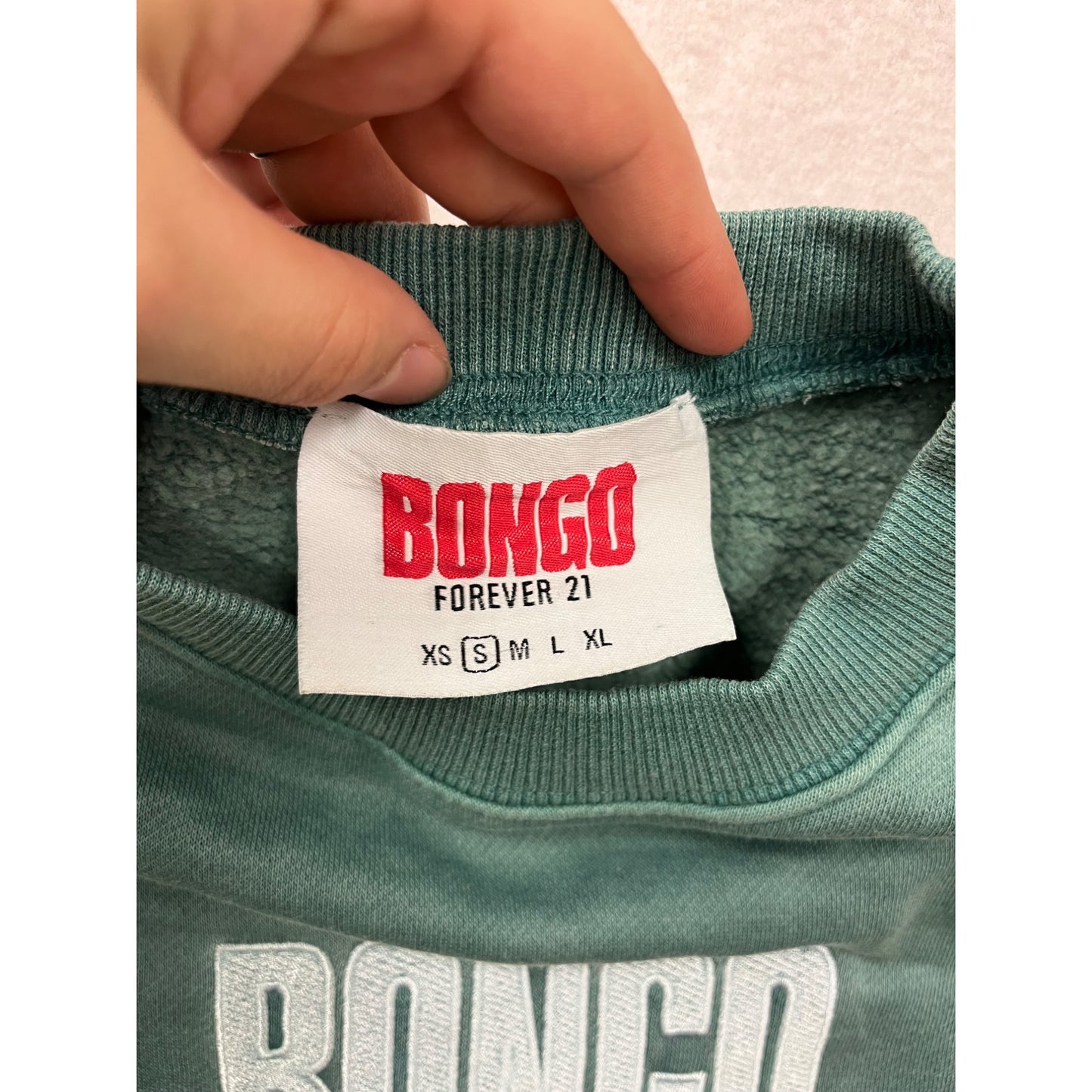 Bongo Forever 21 Green Crewneck Sweatshirt Small #8766