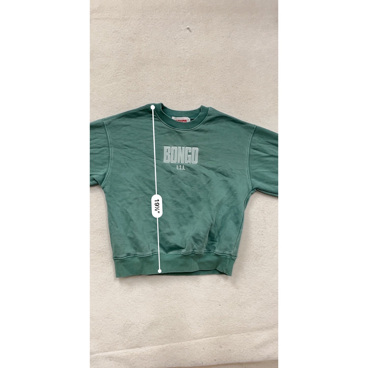 Bongo Forever 21 Green Crewneck Sweatshirt Small #8766
