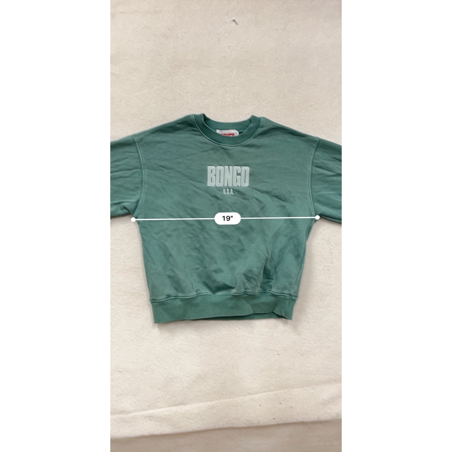 Bongo Forever 21 Green Crewneck Sweatshirt Small #8766