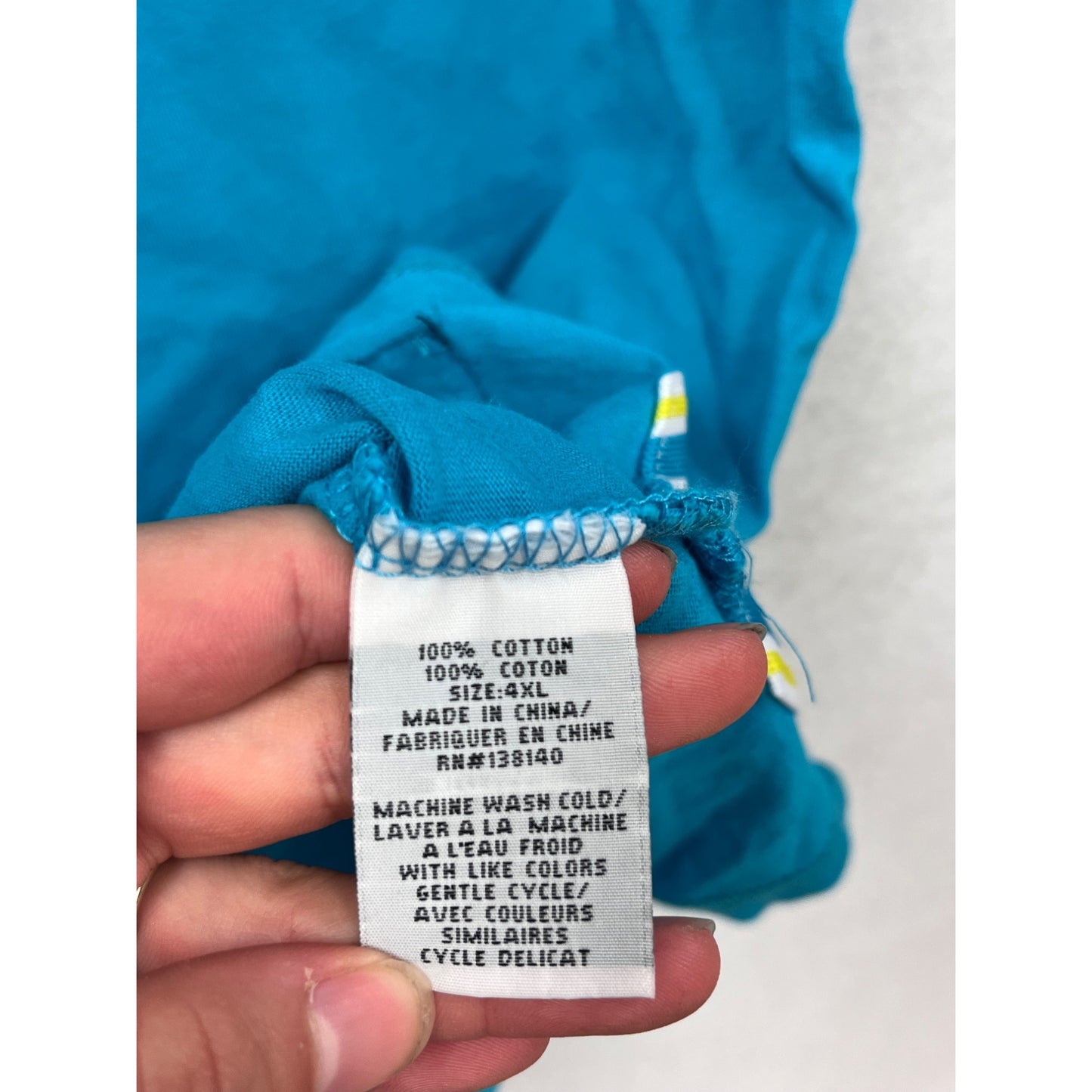 Born Fly Blue Graphic T-Shirt 4XL Mens Short Sleeve Crew #8809