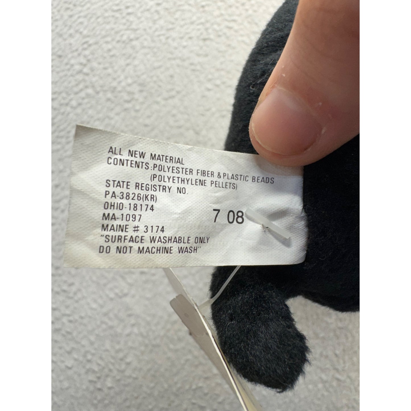 Stuffins Inc. Doberman Pinscher Plush Toy Black & Brown Dog 1997 #413B