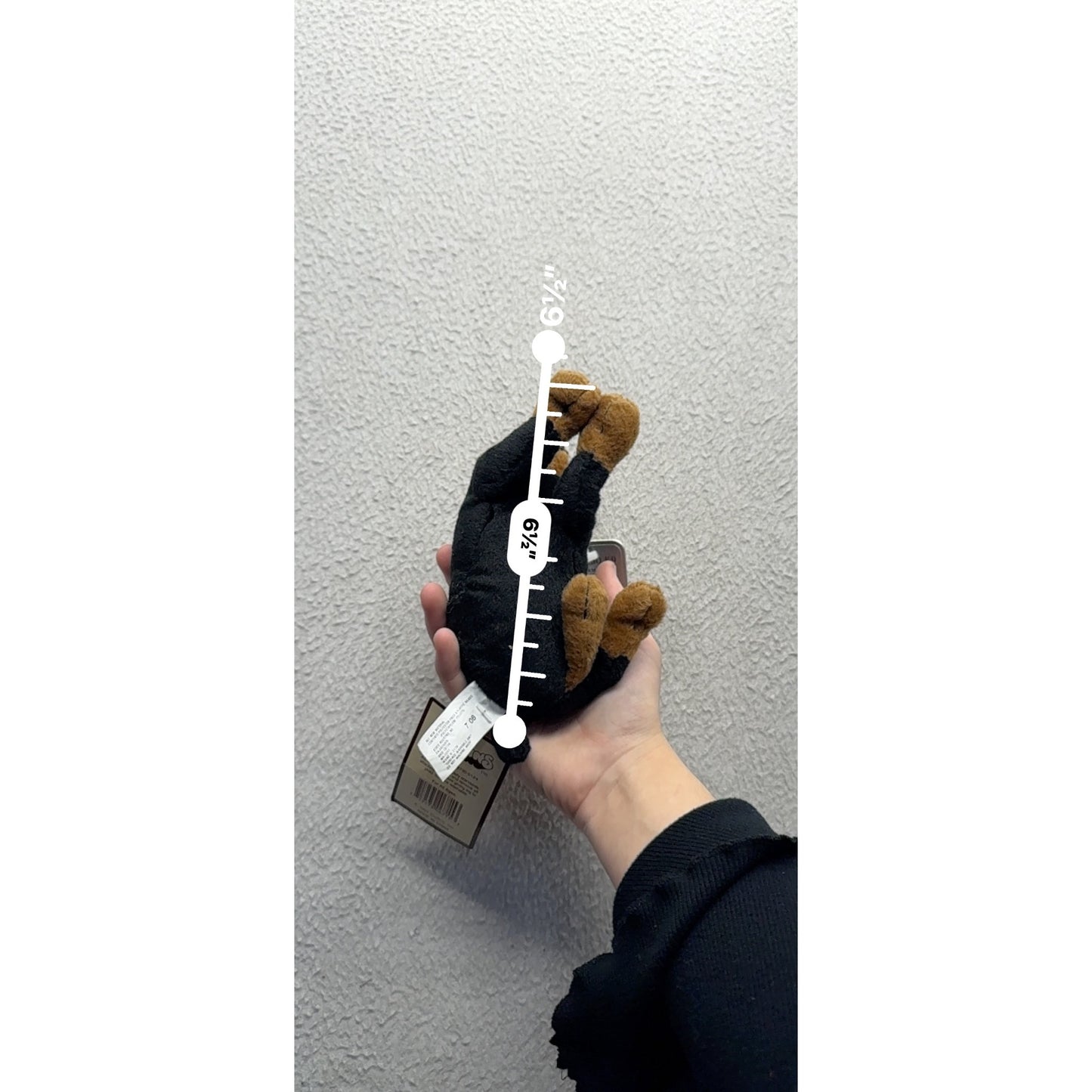 Stuffins Inc. Doberman Pinscher Plush Toy Black & Brown Dog 1997 #413B