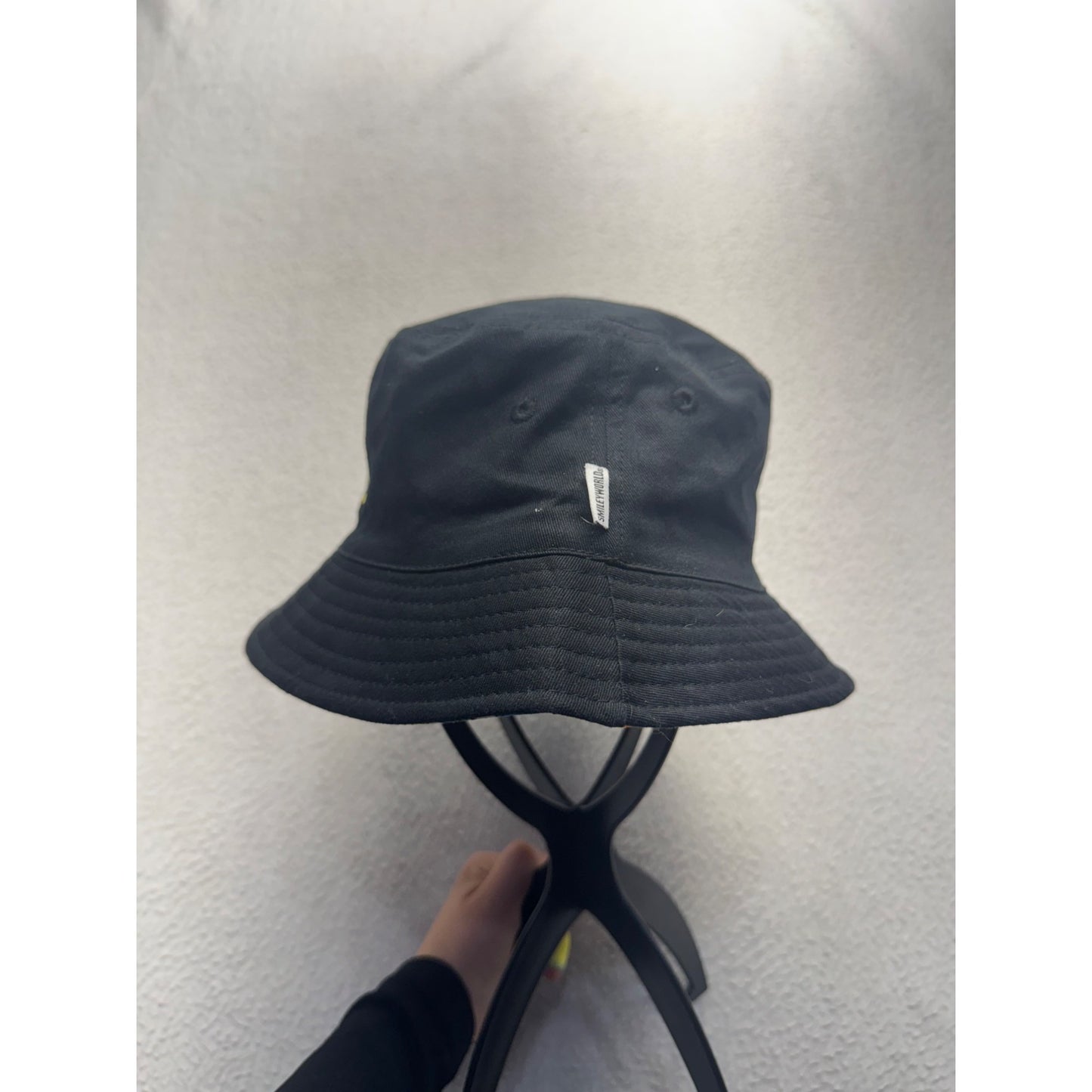 SmileyWorld Reversible Bucket Hat With Embroidered Yellow Smiley Face #9217