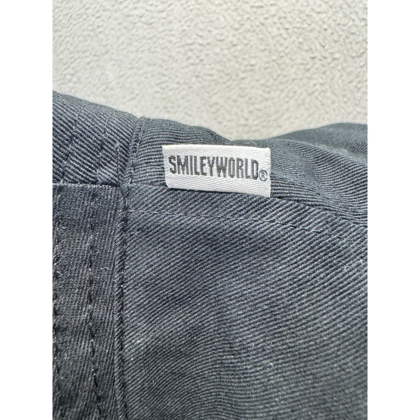 SmileyWorld Reversible Bucket Hat With Embroidered Yellow Smiley Face #9217