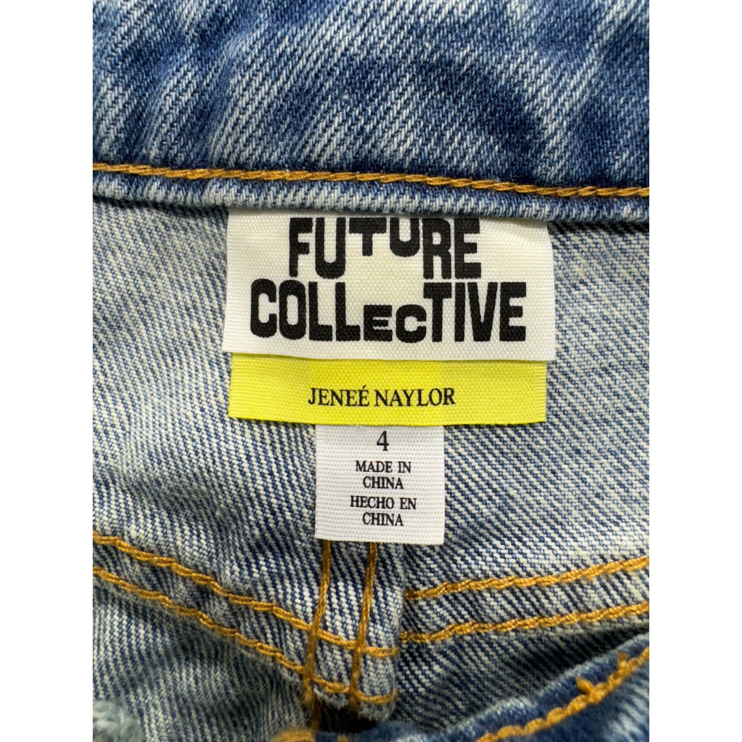Future Collective Jenee Naylor Wide-Leg Distressed Denim 4 Recycled Cotton 113B
