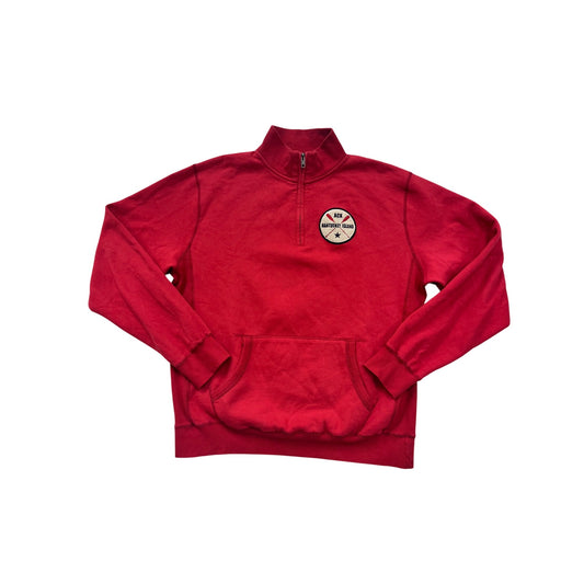 Ack Nantucket Island Red 1/4 Zip Pullover Sweatshirt #8191