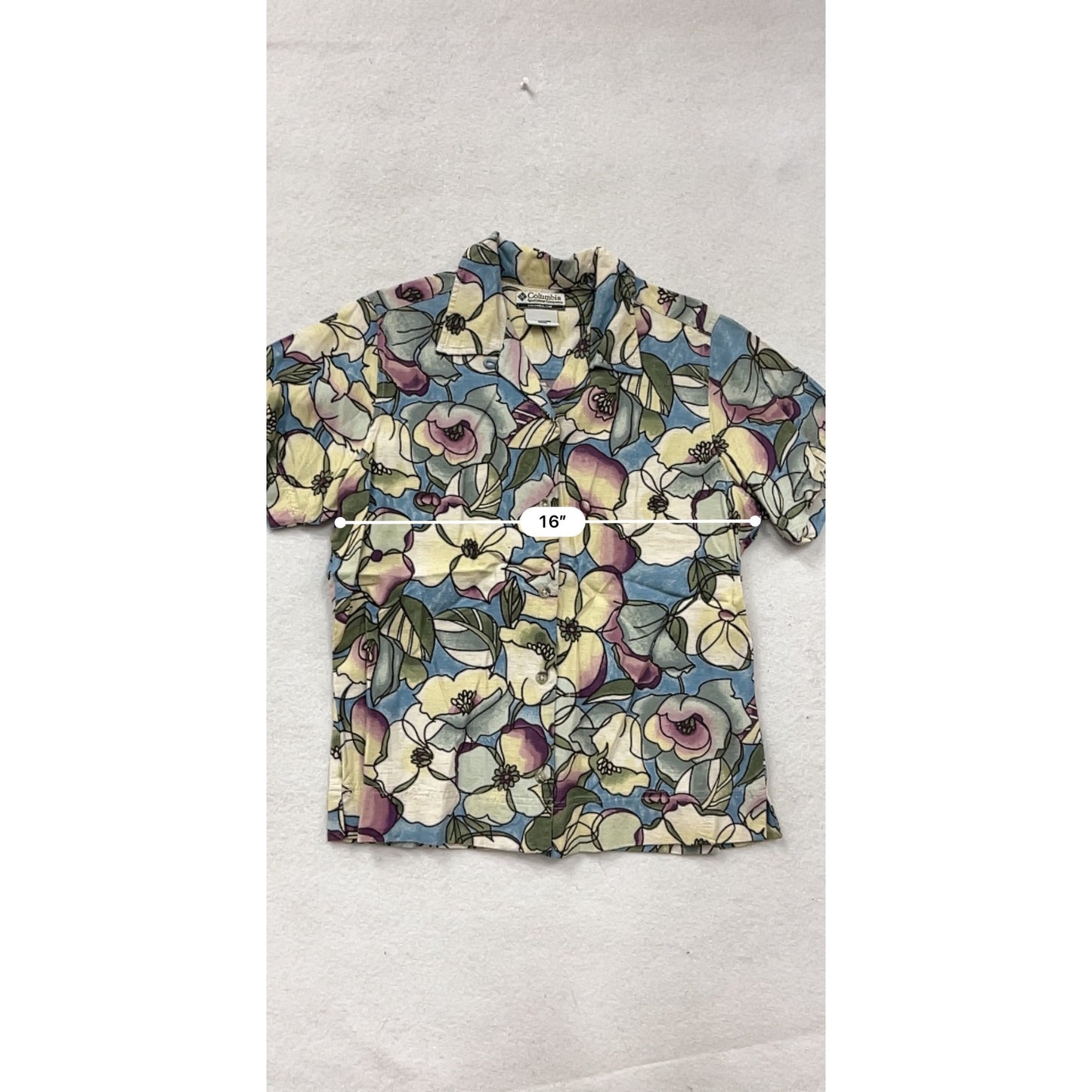 Columbia S Floral Button-Up Shirt #8853